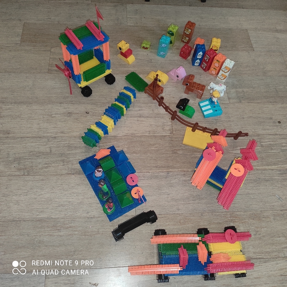 Lego and Lakeshore bristle blocks